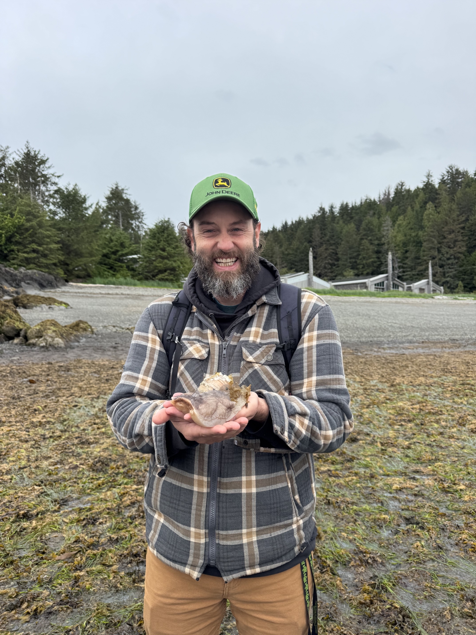 Jamie with moon snail